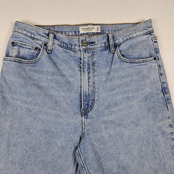 Abercrombie Fitch Jeans 90s Slim Straight Ultra High Rise Blue Women Size 31/12 - Picture 11 of 15